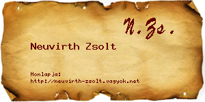 Neuvirth Zsolt névjegykártya